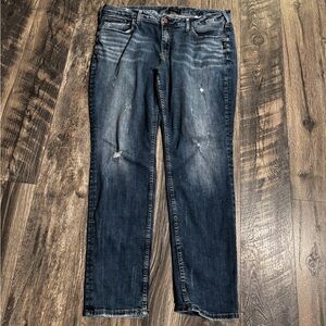 Silver Boyfriend jeans.